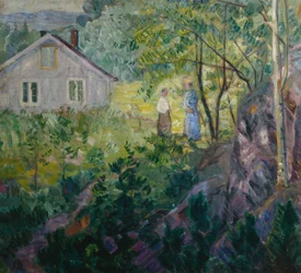 Deux femmes dans le jardin
