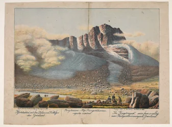 "Hjortetakken", vu de la vallée de Kobbefjorden, Groenland
