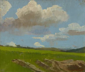 Paysage avec nuages