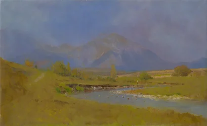 Paysage de Podtatranská après la pluie de printemps