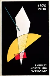 Affiche pour une exposition du Bauhaus à Weimar, Allemagne, 1923