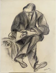 Figure assise lisant, 1919