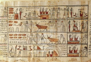 Scènes agricoles, détail du Livre des morts de Tsekhons