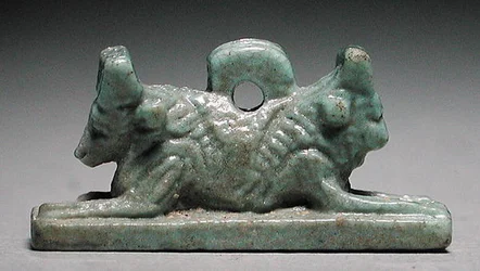 Amulette de lion à tête de taureau, Période Saïte, 715-656 av. J.-C.