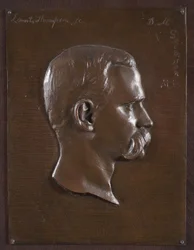 Portrait en relief du Dr. Stimson, c.1880