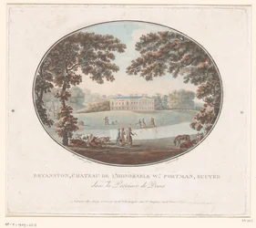 Vue de la maison de campagne de Sir William Portman à Bryanston