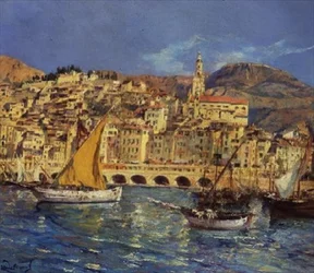 La ville de Menton, sud de la France