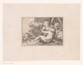 Bacchanale avec des putti ivres