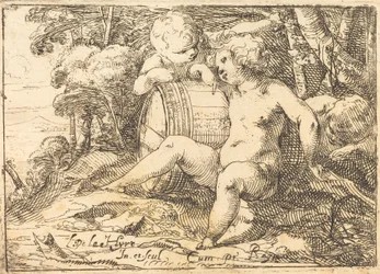 Trois enfants bacchiques