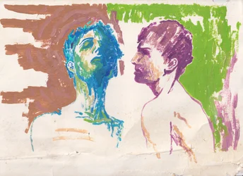 Back to Back, 2025 (acrylique sur papier aquarelle)