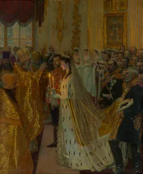 Le mariage du Tsar Nicolas II et de la Princesse Alix de Hesse-Darmstadt le 26 novembre 1894, 1895