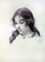 Étude de portrait de Miss Raven-Hill
