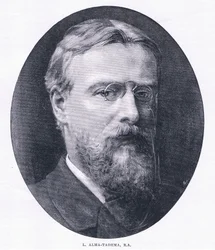 Alma Tadema un autoportrait, du Magazine of Art 1893, Cassell and Company