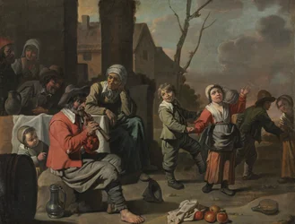 Enfants paysans dansant, années 1650