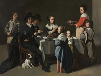 Un repas de famille, vers 1645-55