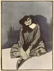 Caricature de Colette, de 