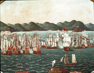 Navires anglais dans la baie de Rio de Janeiro
