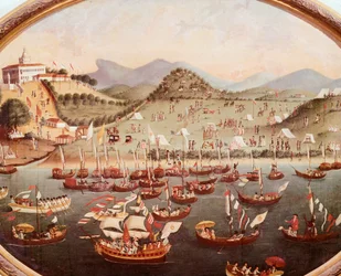 Procession de bateaux sur l