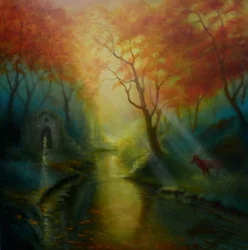 Druanitia, reine des druides, 2024 (huile sur toile)