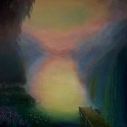 Saules élyséens, 2025 (huile sur toile)
