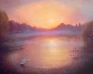 Matin Brumeux sur la Rivière, 2023