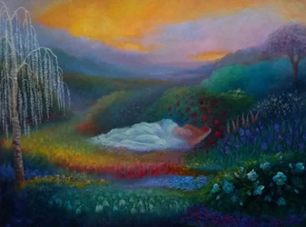 Le jardin de Perséphone II, 2025 (huile sur toile)