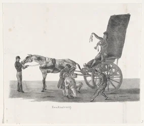 Charrette avec un charlatan, 1835 (Charlatanisme)