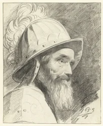 Buste de guerrier avec casque