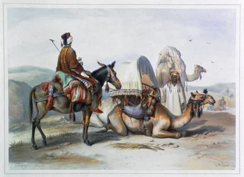 Kafila avec un chameau portant un hodesh