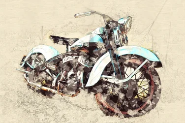 Peinture de motos classiques