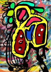 Créature colorée issue du graffiti