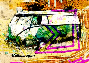 Un bus grunge haut en couleur