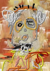 Singe abstrait et original