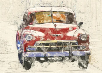 Voiture de collection rouge