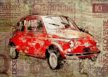 Fiat 500 rouge vintage