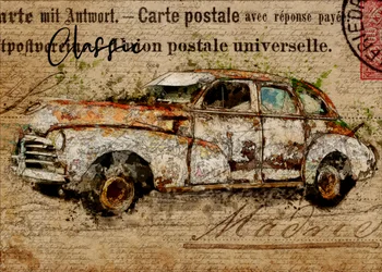 Voiture classique rouillée
