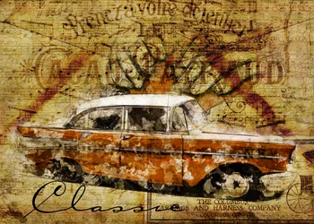 Voiture ancienne au style rustique