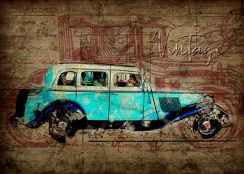 Voiture vintage au charme rustique