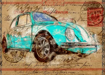 Carte postale « Teal Beetle »