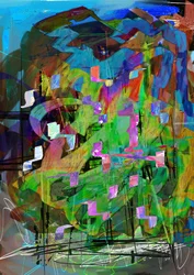 Composition abstraite pleine de vie