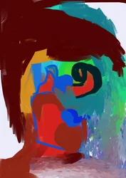 Figure abstraite éclatante