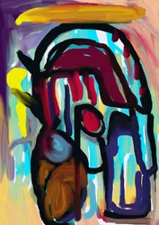 Figure abstraite éclatante