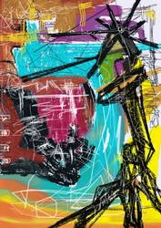 Forme abstraite et dynamique inspirée des machines