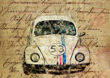 Art vintage sur le thème de la Coccinelle
