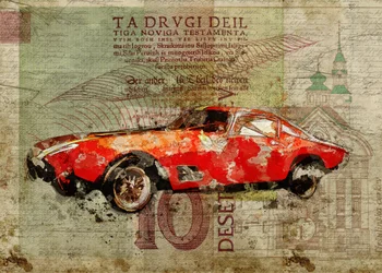 Voiture de sport rouge vintage
