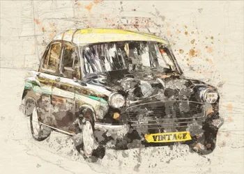 Art taxi vintage