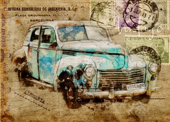 Voiture de voyage vintage