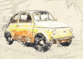 vieille voiture jaune
