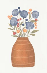 Vase à fleurs « Blue Berries »