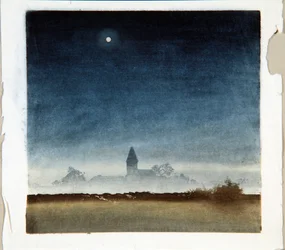 Paysage au clair de lune, vers 1920